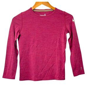 Smartwool Girls Merino 250 Thermal Base Layer Top Magenta Heather Sports Size XL